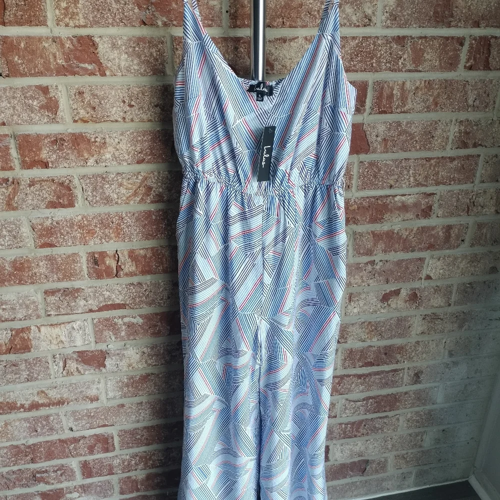 Lulus White Multi-Striped Wide Leg Jumpsuit - Picture 3 of 10